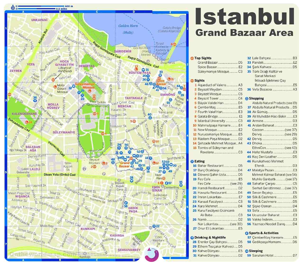نقشه بازار استانبول