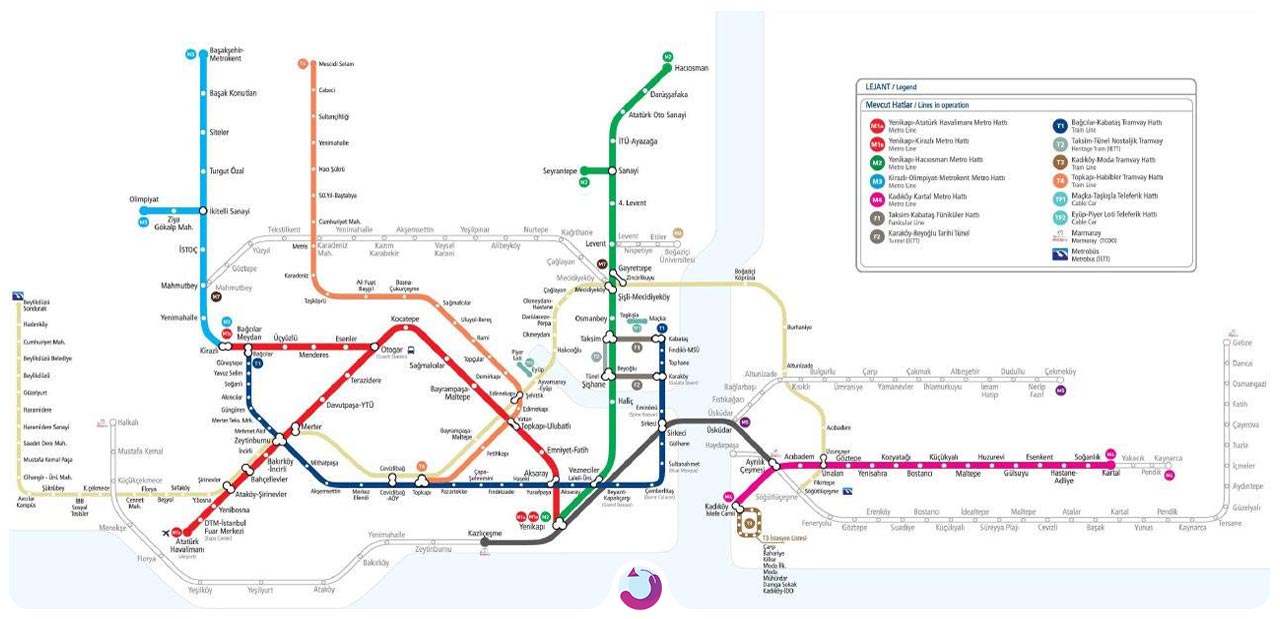 نقشه مترو استانبول
